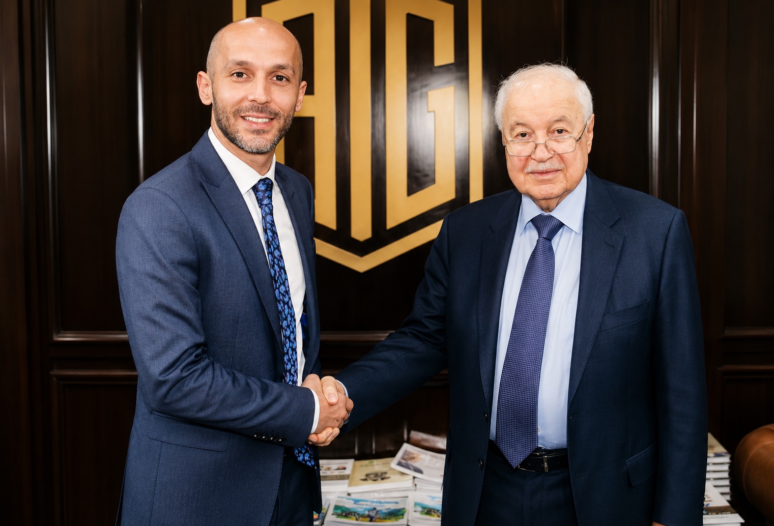 Mohammad Adel Al-Tarawneh with Dr. Talal Abu-Ghazaleh